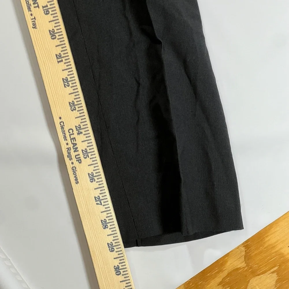 Kenneth Cole Reaction Dress Pant Men 32x30 Gray Micro Check Slim Fit Techni-Cole